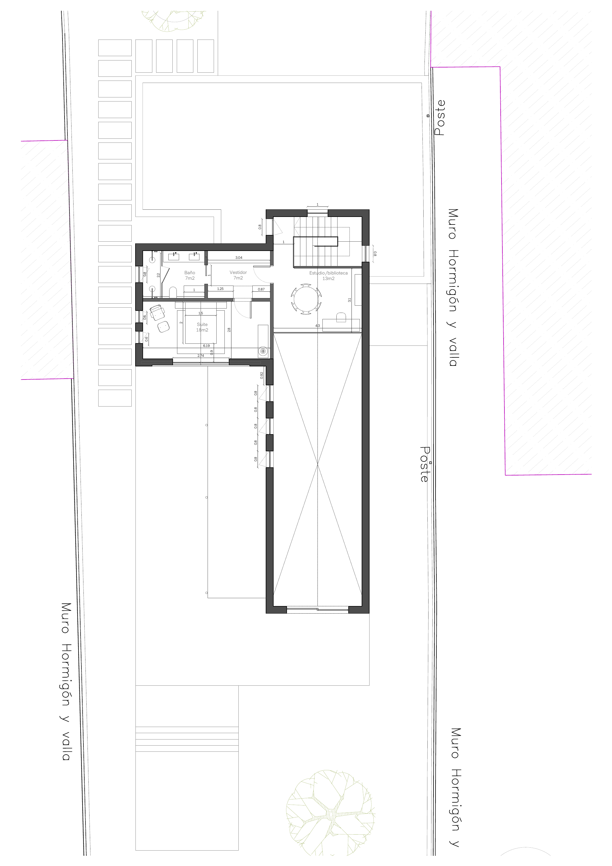 Rico Residence — First floor plan + site context